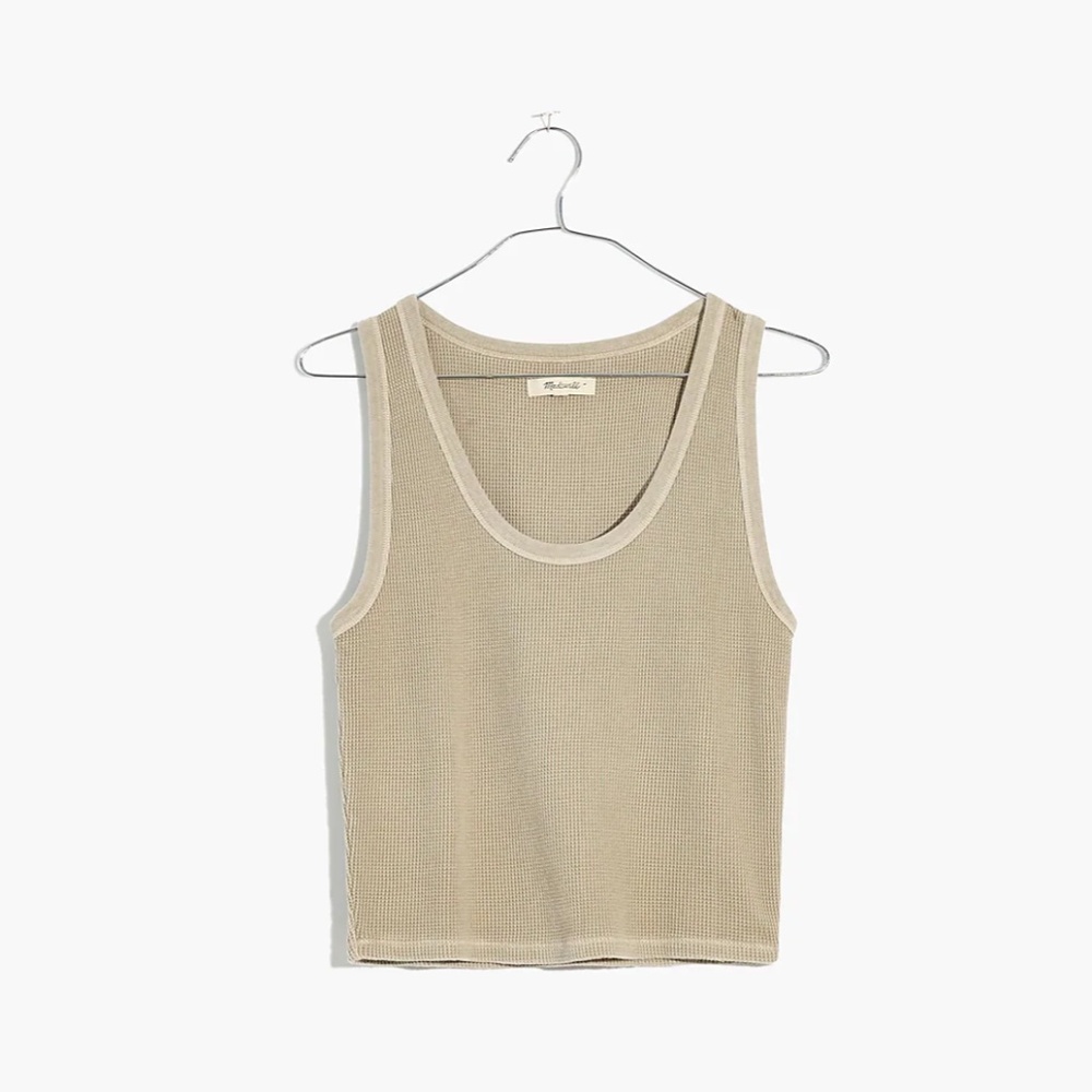 Madewell Waffle Knit Scoop Crop Tank